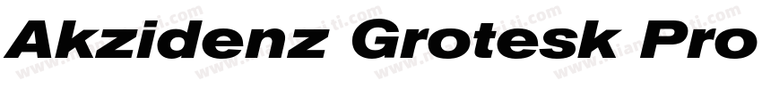 Akzidenz Grotesk Pro Bold Extended字体转换